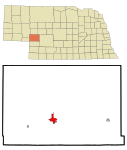 Keith County Nebraska Incorporated and Unincorporated areas Ogallala Highlighted